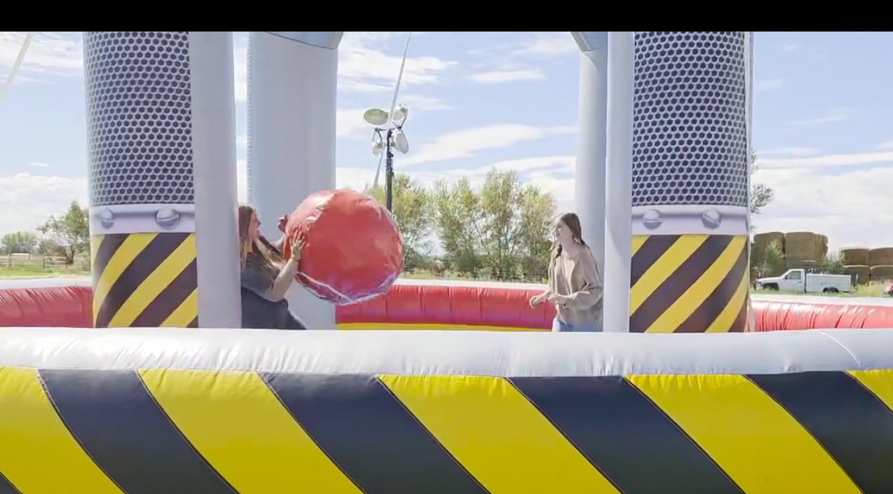 inflatable wrecking ball demolition game